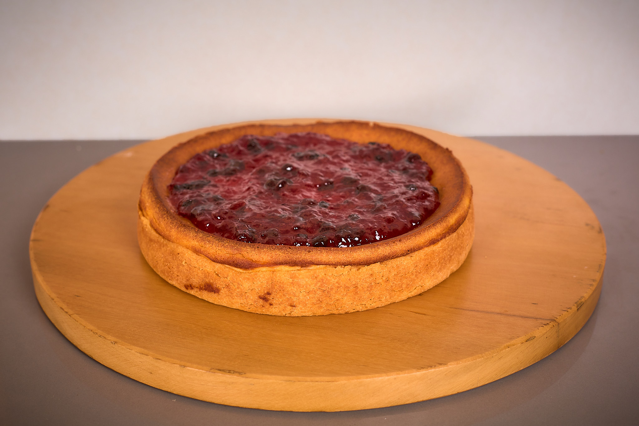 Pastel de queso con sauco